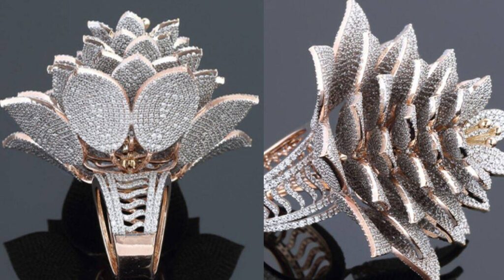 brahma kamal diamond ring